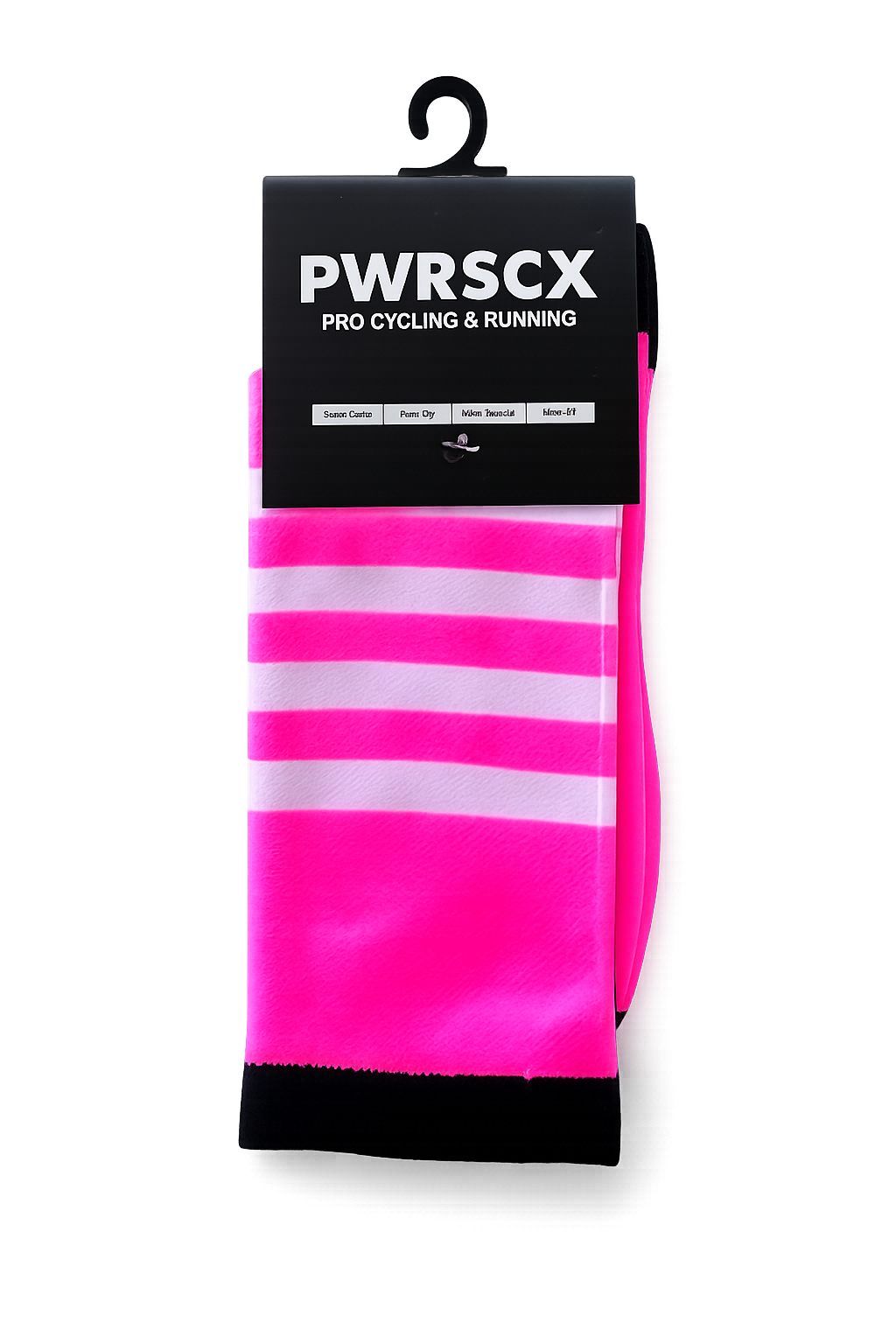 Power Socks, løpe- og sykkelsokker, Rosa/hvit/sort - Bilde 3