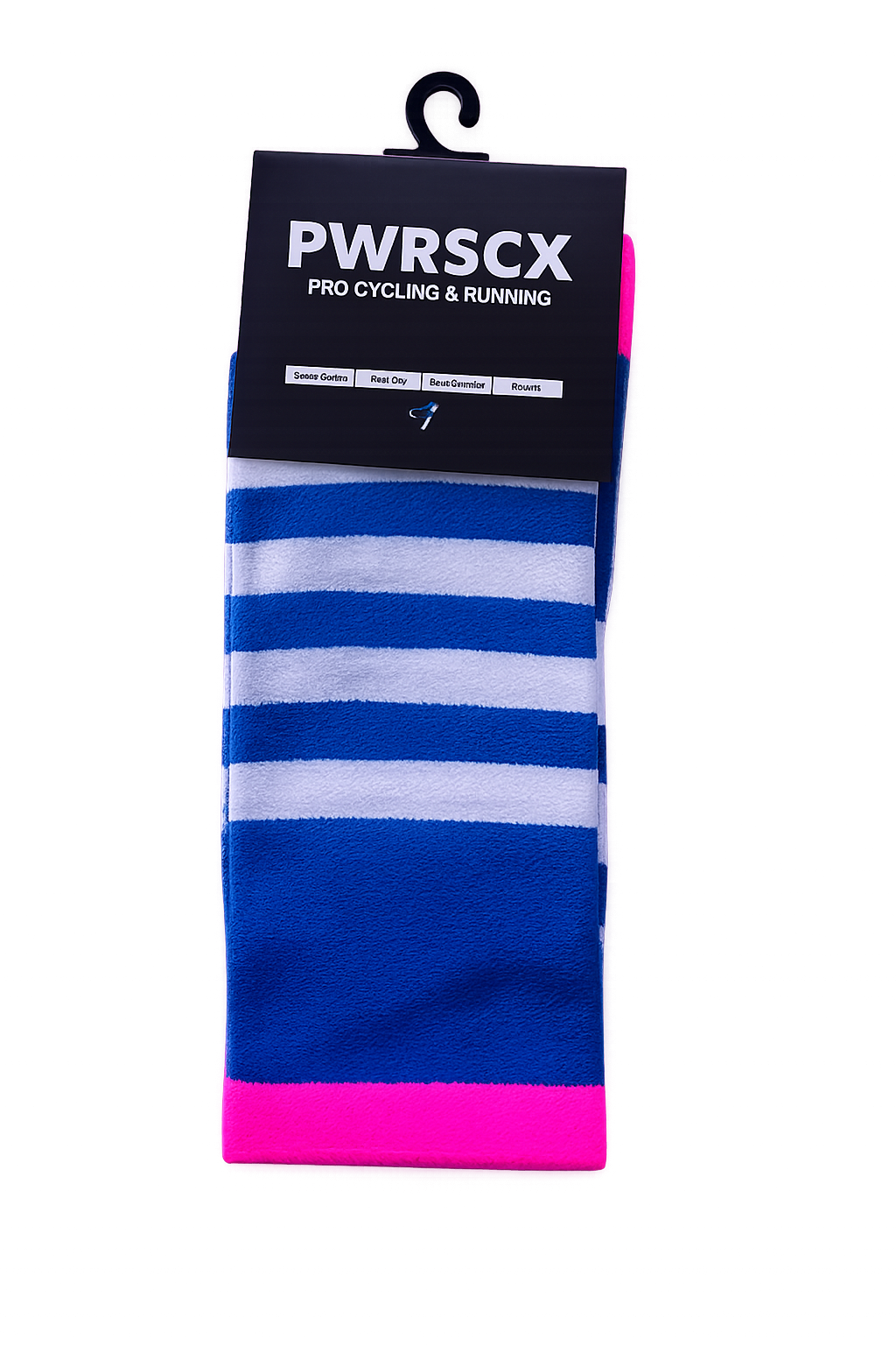 Power Socks, løpe- og sykkelsokker, Blå/hvit/rosa - Bilde 3